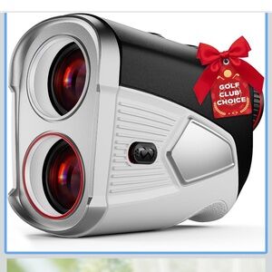 White and Black Laser Golf Rangefinder - Precision Distance Measuring